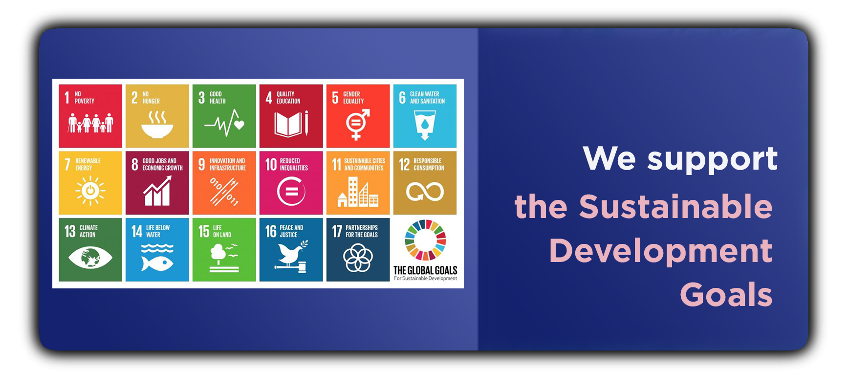 WE SUPPORT THE SDGS